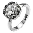 Noble Ring S, black diamond/silver-plated, S