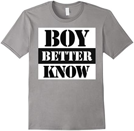 Men's "Boy Better Know" T-shirt Medium Slate