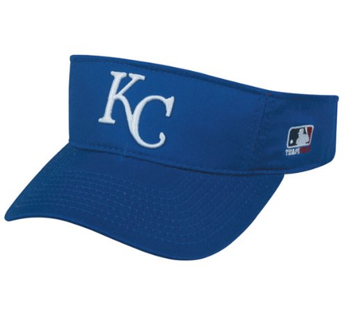 MLB ADULT Kansas City ROYALS Home BLUE VISOR Adjustable Velcro TWILL New