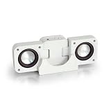 White Travel Size Foldable Multimedia Speaker for iPod, iPod (video), iPod nano, iPod Photo, iPod Mini, and iPod Shuffle, Microsoft Zune