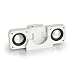 INSTEN - White Travel Size Foldable Multimedia Speaker for iPod, iPod (video), iPod nano, iPod Photo, iPod Mini, and iPod Shuffle, Microsoft Zune from Eforcity