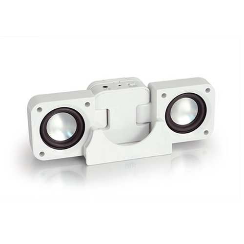 Buy Now at Amazon.com: INSTEN - White Travel Size Foldable Multimedia Speaker For IPod, IPod (video), IPod Nano, IPod Photo, IPod Mini, And IPod Shuffle, Microsoft Zune From Eforcity