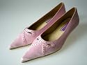 Couture Discount Ballerina-Pumps, Satin, Straß, Rosa (NP4)