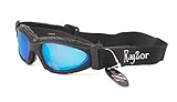 Ray-Zor Masque et Lunettes de Soleil - Multisports - Vtt - Moto - Voile - Conduite - Motard / Mod. Extrem Bleu Miroir / Taille Unique Adulte / Pochette Microfibre Incluse / Protection 100% UV400