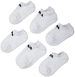 adidas Youth 6-Pack No Show Sock, White/Black, Small (Shoe Size 9-1) adidas Youth 6-Pack No Show Sock, White/Black, Small (Shoe Size 9-1)