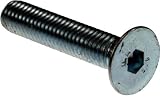 Produkt-Bild: 4 x 10 mm, Senkschrauben mit Innensechskant DIN 7991 8.8, verzinkt blau ,VE=500