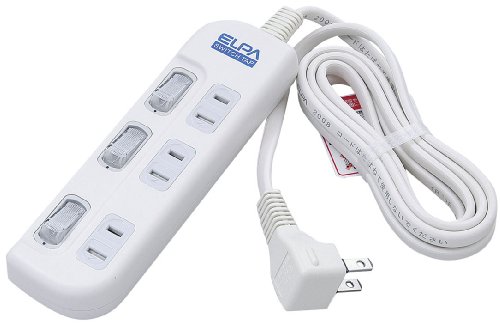 ELPA スイッチ付タップ3P2M WLS-32EB(W)