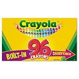 Crayon, Crayola, 96 Ct., Regular Size, Built-In Sharpener, Assorted Colors BIN520096