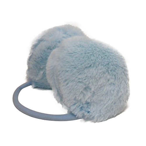 Light Blue Furry Ear Warmers Women Kids colorful FauxFur Winter