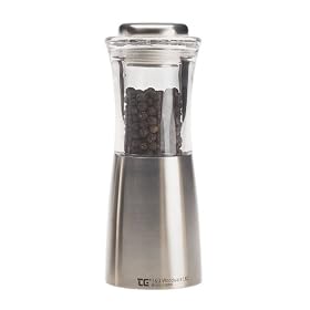 T&G CrushGrind Apollo Pepper Mill, Stainless Steel and Acrylic, 150 mm