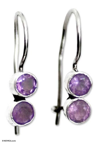 Amethyst earrings Violet Eyes 1 L