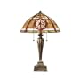 Courage Under Fire Firefighter Stained Glass Table Lamp by The Bradford Exchange