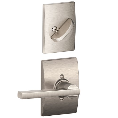 Schlage F59 LAT 619 CEN Century Collection Latitude Handleset Interior Lever, Satin Nickel (Interior Half Only)