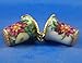 Porcelain China Thimble Needle Case -- Autumn Flowers