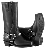 River Road Women's Square Toe Zipper Harness Boots - 6/Black