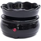 Black CANDLE WARMER 2 piece Tart Warmer