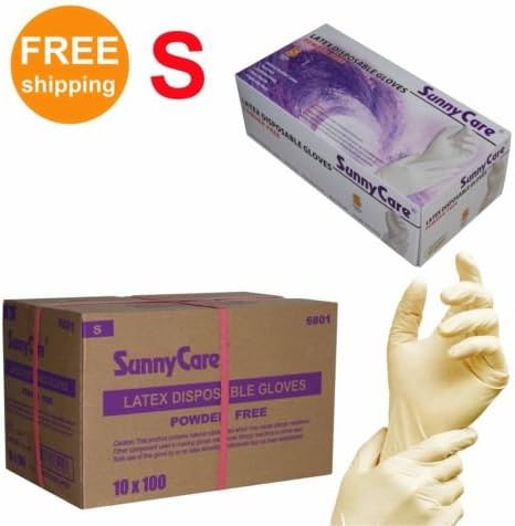 1000/cs Latex Disposable Gloves Powder Free (Vinyl Free) Size: Small