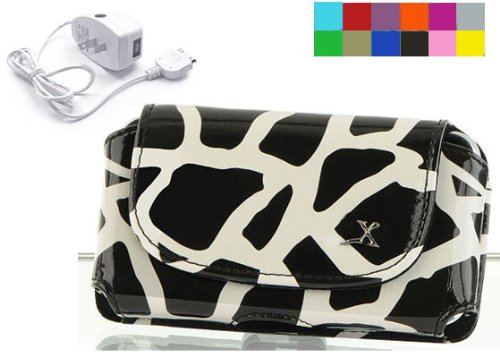 Ipod Touch 3g Wall Charger + 3rd Generation Ipod Touch Carrying Case + Screen Protector Kit + Cloth (ipod touch 3, BlackWhite Zebra)