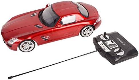 1/14 Scale Licensed Mercedes Benz SLS AMG Radio Remote Control RC Car Red New - Working Head Lights And Rear Lights - Factory Assembled Ready To Run - Full Function For Forward, Reverse, Left & Right