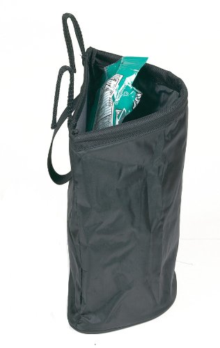 Hopkins TRASH10-BLA Go Gear Black Space Saver Trash Can