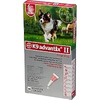 Bayer K9 Advantix II Red 6-Month Flea and Tick Drops for Large Dogs, 21-55 lbs.