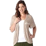 Plus Nue Options Plus Pointelle Knit Shrug