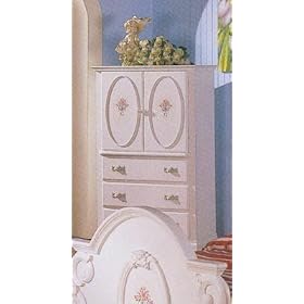 Sophie Romantic White TV Armoire by Coaster Furniture