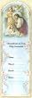 100 First Communion Mini-Bookmark Remembrances in English, 2.5" x 8.25" - Girl