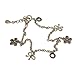Flowers Bows and Circles Charm Bracelet with Flowers Bows and Circles Charm Bracelet with