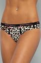 Betsey Johnson The Cotton Logo Thong in Cheetah Natural,Intimates for Women