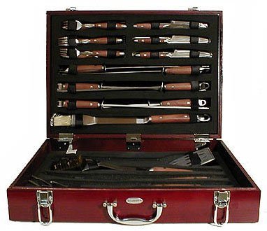 24 Pc. Barbecue Set in Wood Case (See Text) (case - 22
