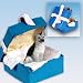 German Shepherd Blue Gift Box Dog Ornament - Silver & Black