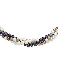 14k 6-6.5mm Multicolor Freshwater Cultured Pearl Necklace