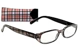 Select-A-Vision Fifth Avenue Reader, Brown Plaid, +1.50