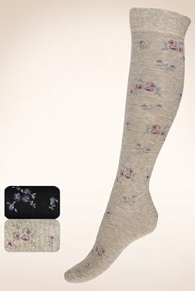 2 Pairs Of Ditsy Floral Knee High Socks