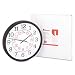 Accessories UNV11431 14 Diameter Two-Color Numerals Wall Clock, 24-Hour, Black Case Image