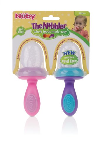 Nuby 2 Pack Nibbler with Cap