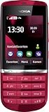 Nokia Asha 300 Handy (6,1 cm (2,4 Zoll) Touchscreen, 5 Megapixel Kamera) rot