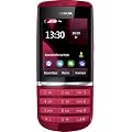 Nokia Asha 300 Handy (6,1 cm (2,4 Zoll) Touchscreen, 5 Megapixel Kamera) rot