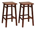 Winsome Wood Assembled 29-Inch Walnut Finish Bar Stools, Set of 2