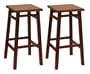 Winsome Wood Assembled 29-Inch Walnut Finish Bar Stools, Set of 2