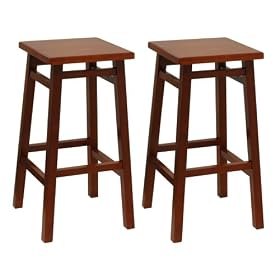 Click here to buy Winsome Wood Assembled 29-Inch Walnut Finish Bar Stools, Set of 2 by Winsome Wood.
