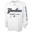Men`s New York Yankees L/S White Baseball Club Tshirt