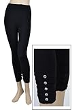 Women's Leggings ruched on the side with beautiful rhinestones