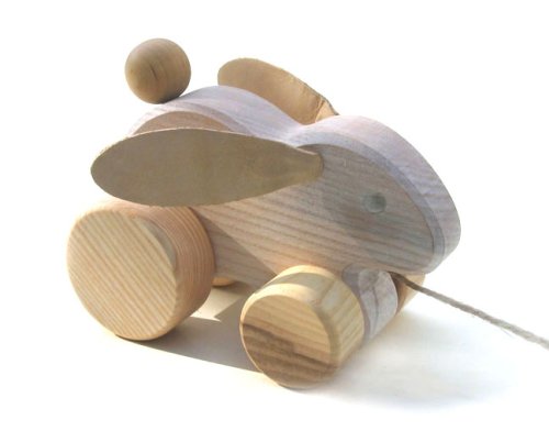 Childrens Toyshop  Toys : Pull Along Rabbit - Wooden Toy