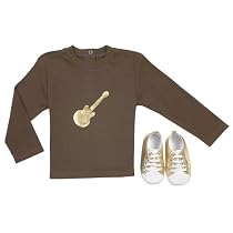Elegant Baby Guitar Tee and Shoe Set, 12 Months