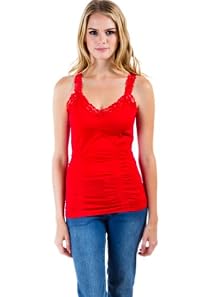 Seamless Laced Camisole in Red