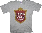 Junk Food Lone Star Beer Officially Licensed t-shirt Light Heather Gray