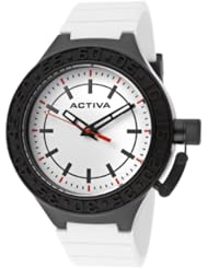 Activa By Invicta Unisex AA300-010 White Dial White Polyurethane Watch