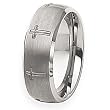 Tungsten Carbide Ring with Cross Design (8.0 mm) - Sizes 7-13
